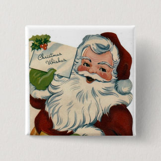 Vintager Weihnachtsmann-Knopf Button