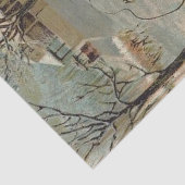 Vintager Weihnachtsmann kommt zur Stadt Seidenpapier (Ausschnitt)