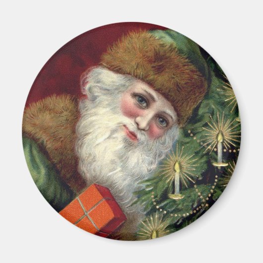 Vintager Weihnachtsmann-Kühlschrankmagnet Magnet (Vorne)