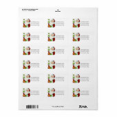 Vintager Weihnachtsmann liefert Weihnachtswünsche Adressaufkleber (Vorne)