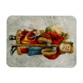 Vintager Weihnachtsmann Magnet (Horizontal)