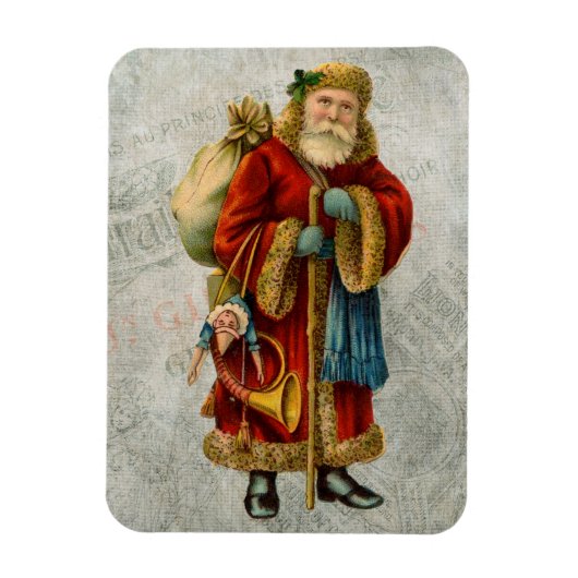 Vintager Weihnachtsmann Magnet (Vertikal)
