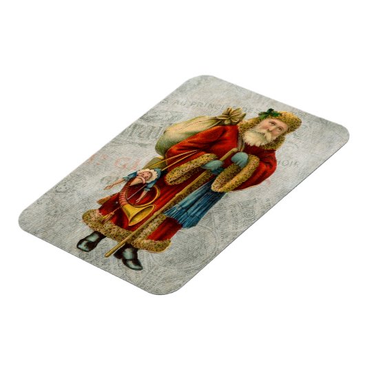 Vintager Weihnachtsmann Magnet (Linke Seite)