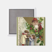 Vintager Weihnachtsmann Magnet (Vorderseite/Rückseite)