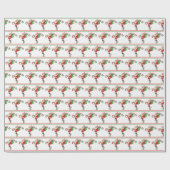 Vintager Weihnachtsmann mit Bonbons Geschenkpapier (Flach)