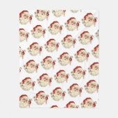 Vintager Weihnachtsmann mit Candy Cane. Fleecedecke (Vorderseite)