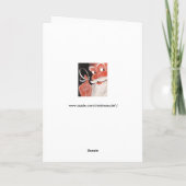 Vintager Weihnachtsmann mit Erinnerung-String auf Feiertagskarte (Rückseite)