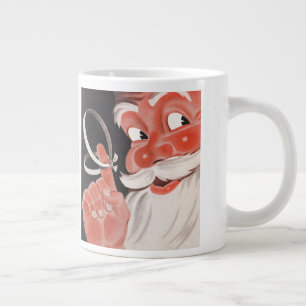 Vintager Weihnachtsmann mit Erinnerung-String auf Jumbo-Tasse