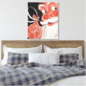 Vintager Weihnachtsmann mit Erinnerung-String auf Leinwanddruck (Insitu (Schlafzimmer))