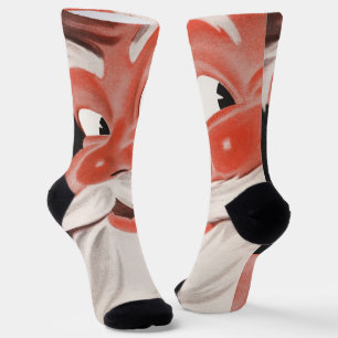 Vintager Weihnachtsmann mit Erinnerung-String auf Socken
