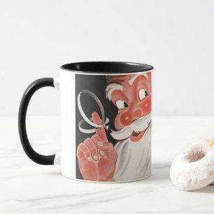 Vintager Weihnachtsmann mit Erinnerung-String auf Tasse