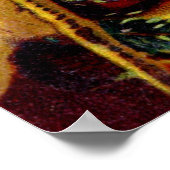 Vintager Weihnachtsmann mit Gehstock Poster (Ecke)