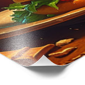 Vintager Weihnachtsmann mit Hamburger Fotodruck (Ecke)