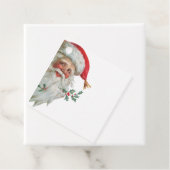 Vintager Weihnachtsmann mit Holly Weihnachtsgesche Geschenkanhänger (Beispiel)