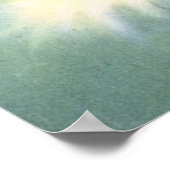 Vintager Weihnachtsmann mit Kerze Poster (Ecke)