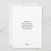 Vintager Weihnachtsmann mit Kiefernwald Feiertagskarte (Rückseite)