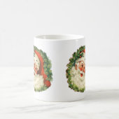 Vintager Weihnachtsmann mit Kiefernwald Kaffeetasse (Mittel)