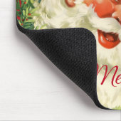 Vintager Weihnachtsmann mit Kiefernwald Mousepad (Ecke)