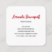 Vintager Weihnachtsmann mit Kiefernwald Quadratische Visitenkarte (Rückseite)