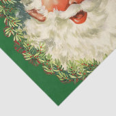 Vintager Weihnachtsmann mit Kiefernwald Seidenpapier (Ausschnitt)