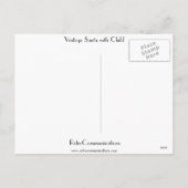 Vintager Weihnachtsmann mit Kind Feiertagspostkarte (Rückseite)