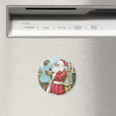 Vintager Weihnachtsmann mit Kind Magnet (In Situ (Geschirrspüler))