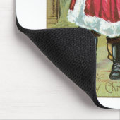 Vintager Weihnachtsmann mit Kind Mousepad (Ecke)