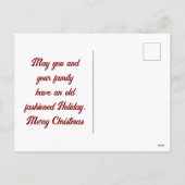 Vintager Weihnachtsmann mit Kinderurlaub Postkarte (Rückseite)