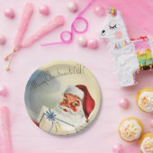 Vintager Weihnachtsmann mit Party der Gegenwart Pappteller (Party)