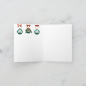 Vintager Weihnachtsmann mit Schlitten & Weihnachte Einladung (Innenseite)