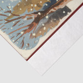 Vintager Weihnachtsmann mit Schneemann Weihnachten Seidenpapier (Detail)