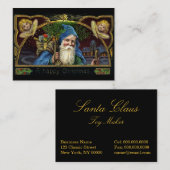 Vintager Weihnachtsmann mit Spielwaren 3 Visitenkarte (Vorne/Hinten)