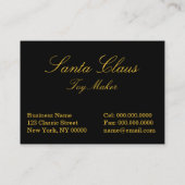 Vintager Weihnachtsmann mit Spielwaren 3 Visitenkarte (Rückseite)