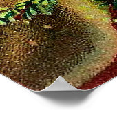 Vintager Weihnachtsmann mit Spielzeug 2 Poster (Ecke)