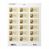 Vintager Weihnachtsmann mit Spielzeug Adressaufkleber (Vorne)