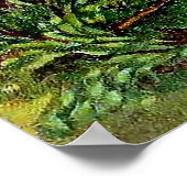 Vintager Weihnachtsmann mit Spielzeug Poster (Ecke)