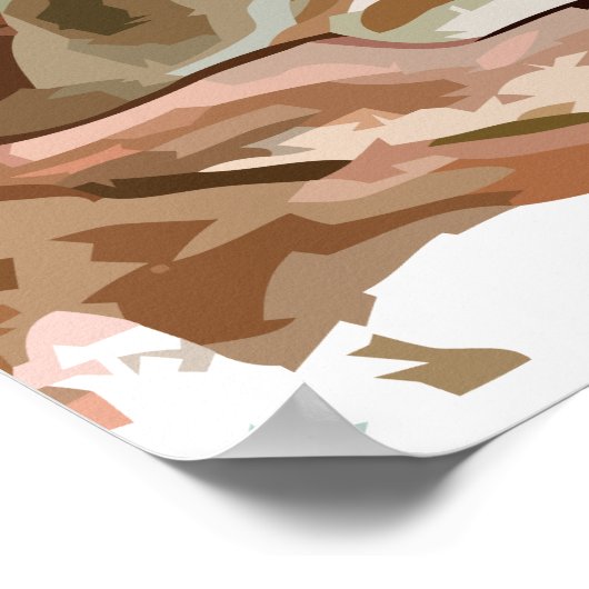 Vintager Weihnachtsmann mit Spielzeug Poster (Ecke)