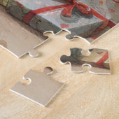 Vintager Weihnachtsmann mit Weihnachtsbaum und Ges Puzzle (Seite)