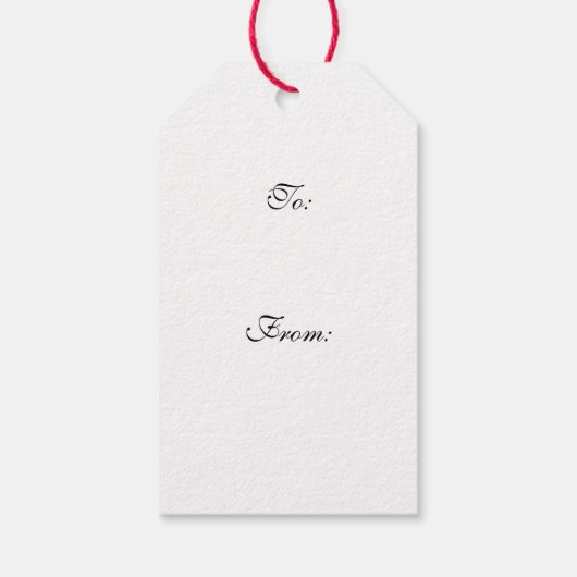 Vintager Weihnachtsmann mit Weihnachtsgeschenk-Tag Geschenkanhänger (Rückseite)