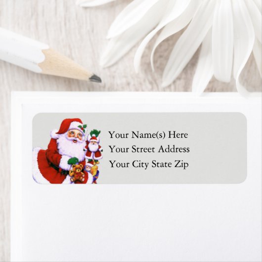 Vintager Weihnachtsmann mit Weihnachtsspielzeug (Insitu)