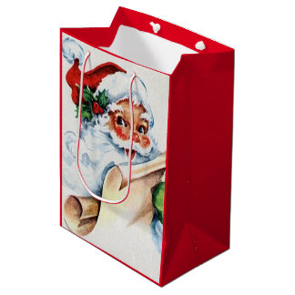 Vintager Weihnachtsmann Mittlere Geschenktüte