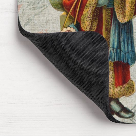 Vintager Weihnachtsmann Mousepad (Ecke)