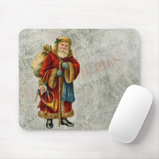 Vintager Weihnachtsmann Mousepad (Mit Mouse)