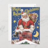 Vintager Weihnachtsmann, Nacht vor Weihnachten (Vorne/Hinten)