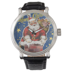 Vintager Weihnachtsmann, Nacht vor Weihnachten Armbanduhr