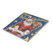 Vintager Weihnachtsmann, Nacht vor Weihnachten Fliese (Seite)