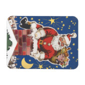 Vintager Weihnachtsmann, Nacht vor Weihnachten Magnet (Horizontal)