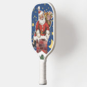 Vintager Weihnachtsmann, Nacht vor Weihnachten Pickleball Schläger (Links)