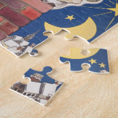 Vintager Weihnachtsmann, Nacht vor Weihnachten Puzzle (Seite)