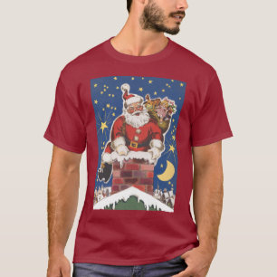Vintager Weihnachtsmann, Nacht vor Weihnachten T-Shirt